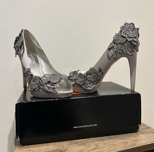 Karen Millen Grey Satin Peep