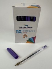 40 X Purple Biro Ballpoint