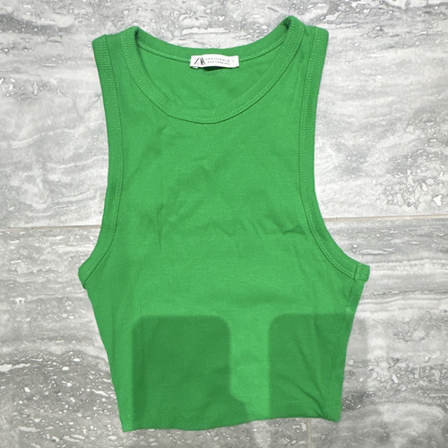 Zara green solid cropped - zara, round