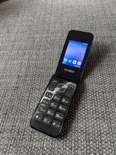 Alcatel 2051X Big Button Flip Mobile Phone Virgin Network Fully Working Silver