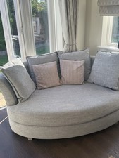DFS Lorella Grey/Silver Pillow Back Cuddle Chair