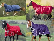 SHIRES HIGHLANDER 200G MEDIUMWEIGHT COMBO ATTACHED NECK HORSE/PONY TURNOUT RUG