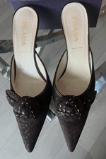 PRADA Brown Rosette Pointed