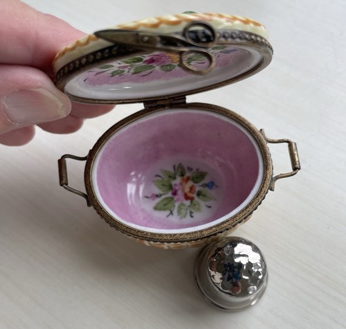 Limoges porcelain trinket box - porcelain,