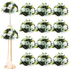 12 Pcs Forest Green Silk