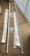2 Vertical Blind Rails 186cm wide 120cm drop, fixings, louvres & hangers.Surrey