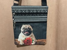 Pug With Rose Design Over