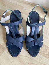 Boden blue leather sandals