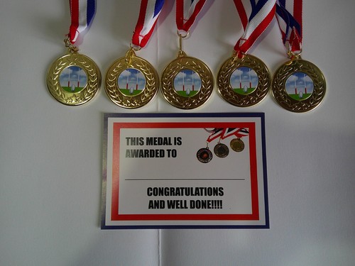 Rugby posts medals 50mm - posts,