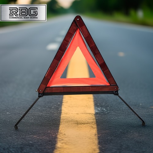 Large warning triangle for - large, car