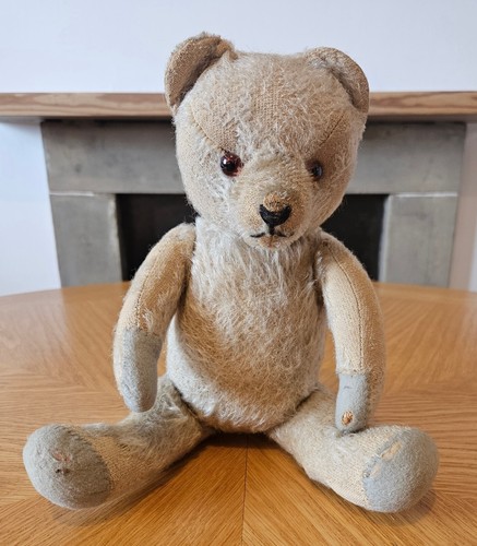 Vintage straw filled - straw, teddy