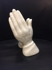 Cream ceramic praying - cream,