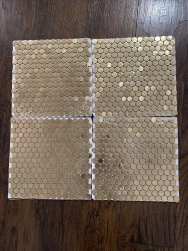Gold penny tile - gold,