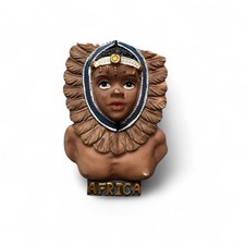 Africa African Headdress Ceramic Style collectable travel fridge magnet souvenir