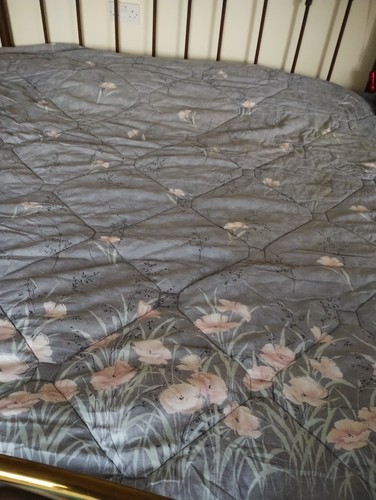 Vintage grey pink floral - pink,