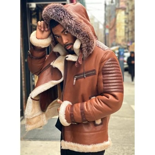 Men brown aviator bomber - aviator,