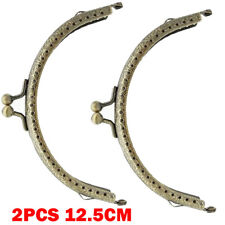 2PC 12.5cm Vintage Purse Clasp Frame Metal Bag Kiss Clasp Lock Purse Frame NEW