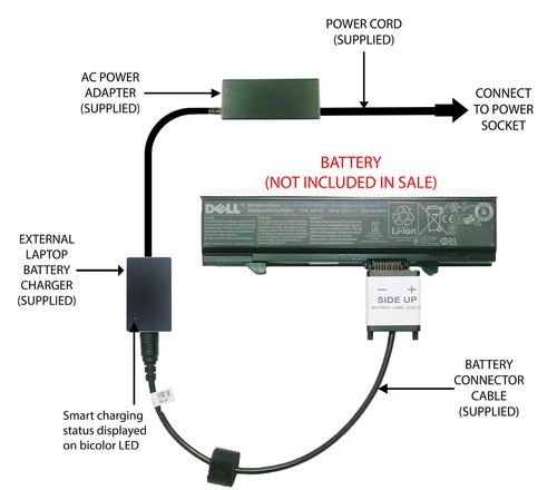 External battery charger for - external,