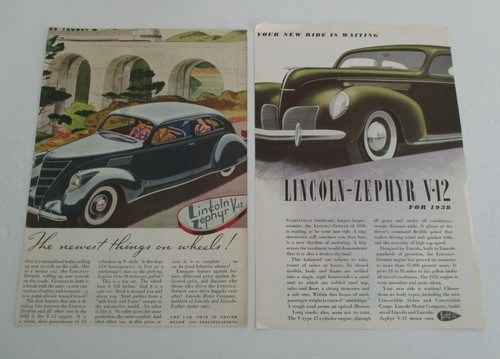 Lot lincoln zephyr - of, 2