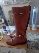 Dune Leather Tan Knee High Boots  Size 41