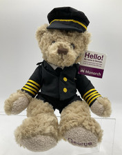 Monarch Airline George Pilot Bear Soft Toy with sales label C8