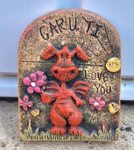 Welsh red dragon ceramic - red,