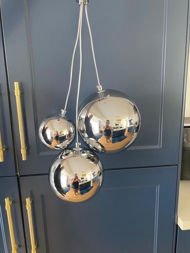 Chrome ball ceiling light - 3,