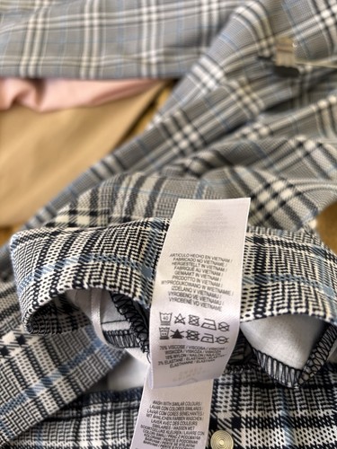 New checked straight leg - new,