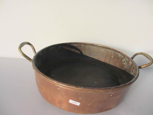 Victorian copper frying pan - copper,