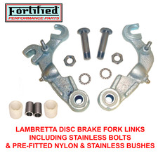 Lambretta SX 200 GP 200 FORK LINKS + BOLTS, BUSHES Inboard Disc Brake Type