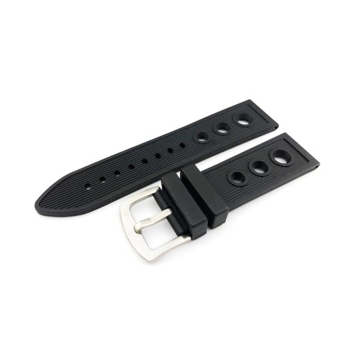 24mm black rubber silicone - 24mm,