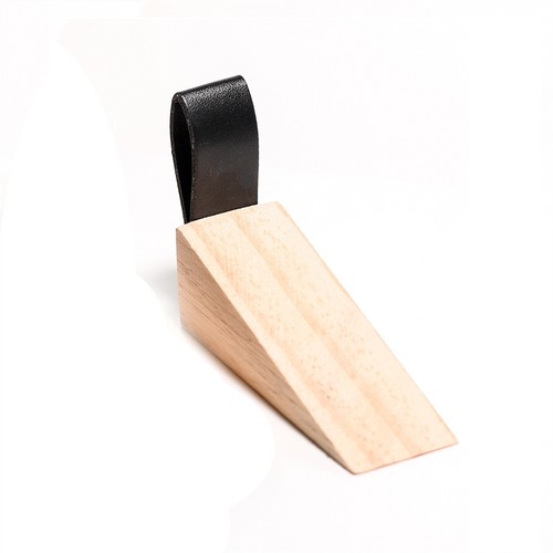 Large wooden door stopper - large,