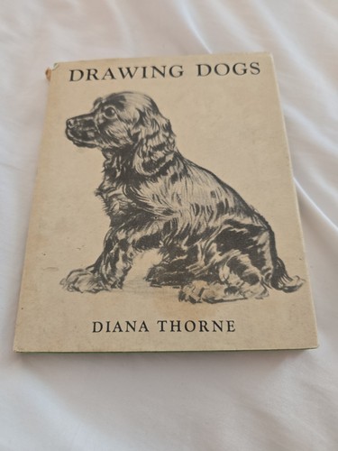 Vintage drawing dogs - drawing,