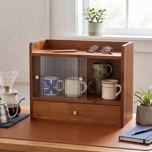 Rustic wooden mug - cabinet, tea
