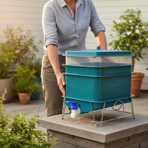 Vermicomposting bin creates - bin,