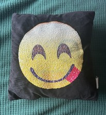 Emoji Face Cushion Sequin