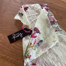 Peony 100% Silk Scarf, Pale
