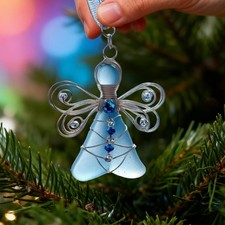 Sea Glass Angel Ornament Sea