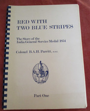 Red With Two Blue Stripes