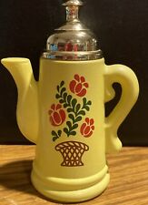 Vintage Avon Coffee Pot Perfumed Oil Bottle - Honeysuckle - Used- Empty. VGC.