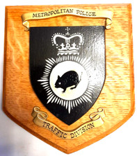 Traffic Division Metropolitan Police Black Rat Mess Plaque Beautiful Hand Craft