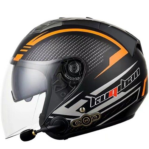 Motorcycle open face helmet - open,