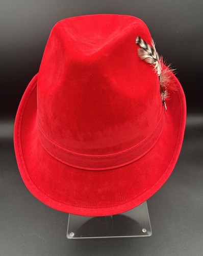 Red alpine tyrolean hat - red,