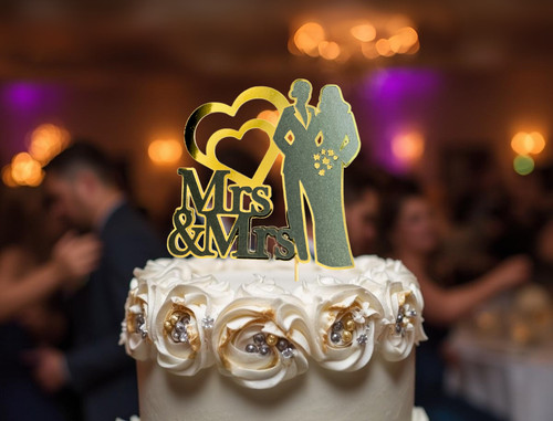Mrs lesbian wedding cake - mrs,
