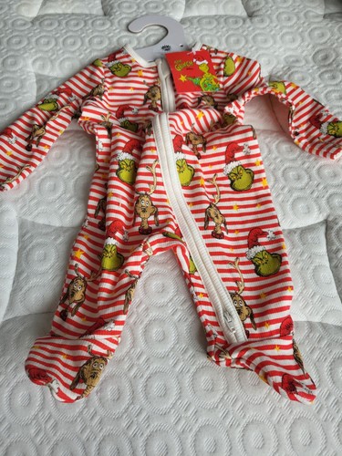 Grinch xmas newborn sleepsuit - grinch,