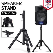 Black 35mm Heavy Duty Lightweight Adjustable Aluminium Tripod PA Speaker Stand