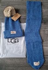 UGG Toddler Hat And Scarf Set- BLUE