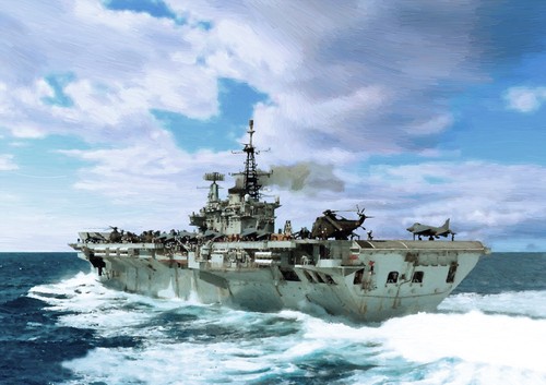 Hms hermes hand finished - hand,