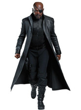 Nick Fury Style Black Leather