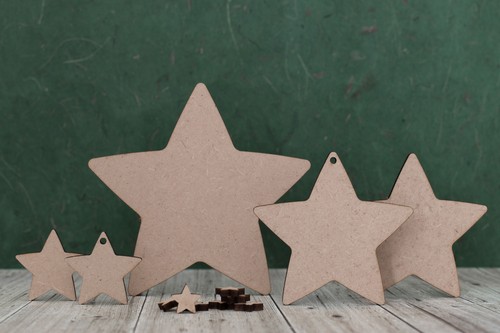 Wooden mdf star - shape,, craft
